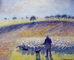 Shepherd and sheep 1888